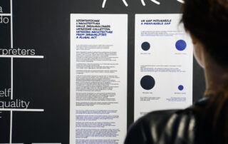 "Detoxing architecture from inequalities. A plural act". Allestimento RebelArchitette. © Palumbo