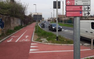Tratto di ciclabile della linea 6 da via Corelli all’Idroscalo