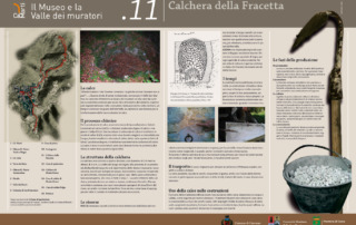 Calchera della Fracetta, pannello tappa esterna Museo Cà Martì.