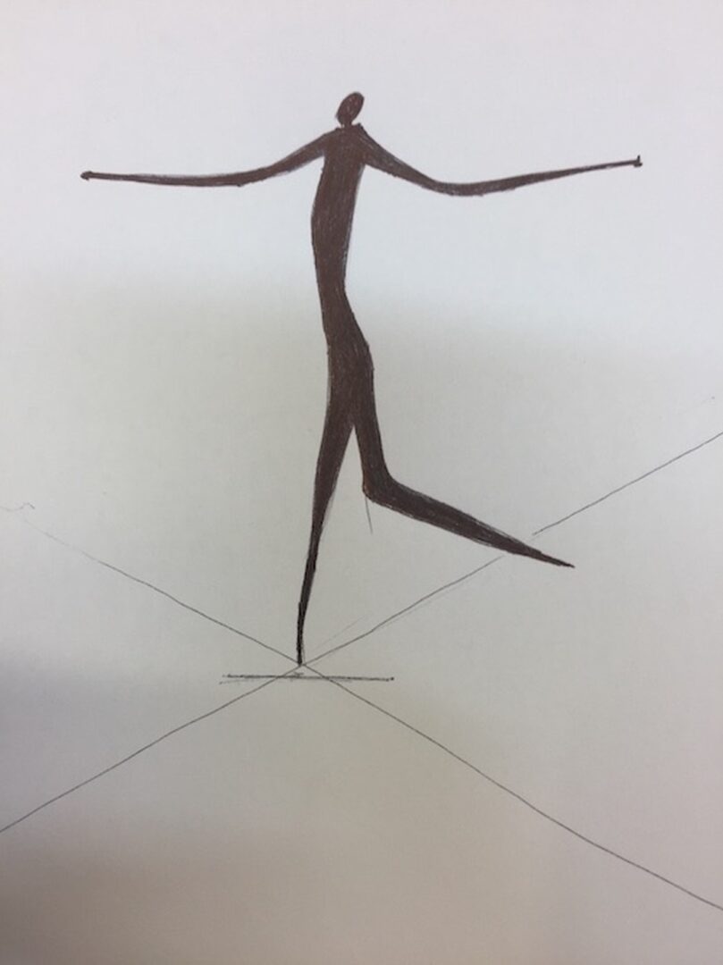 Equilibrio e Incrocio - Schizzo
