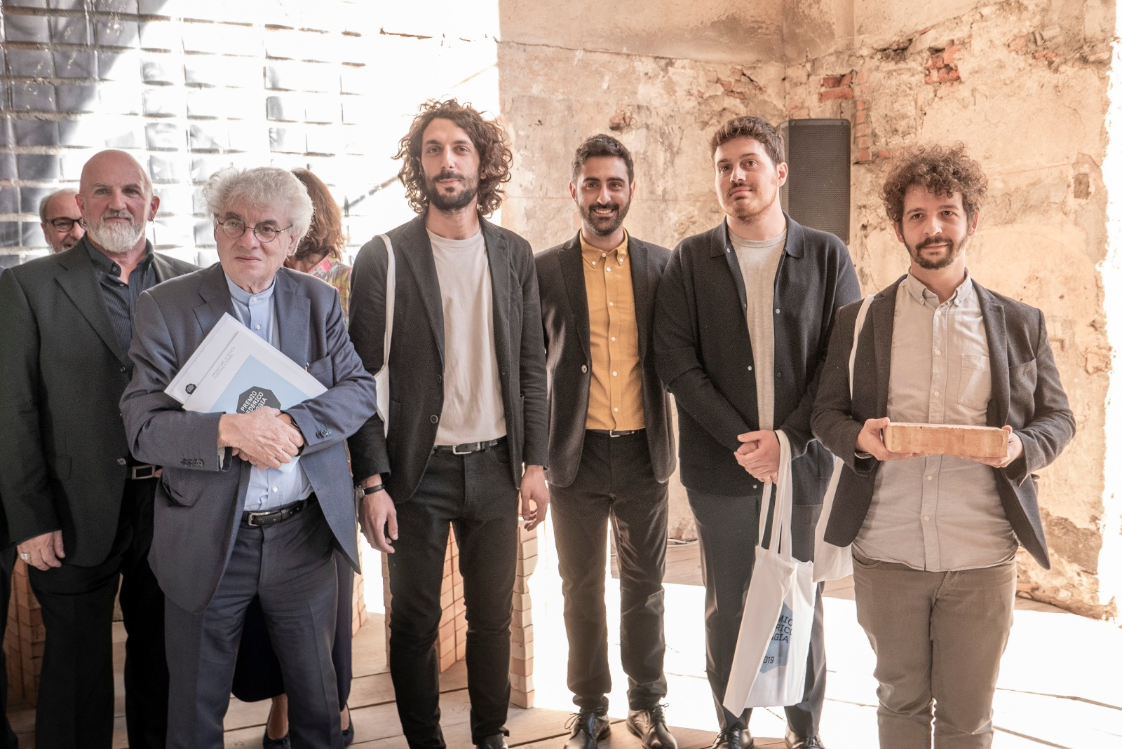 I vincitori dell'edizione 2019 con Mario Botta